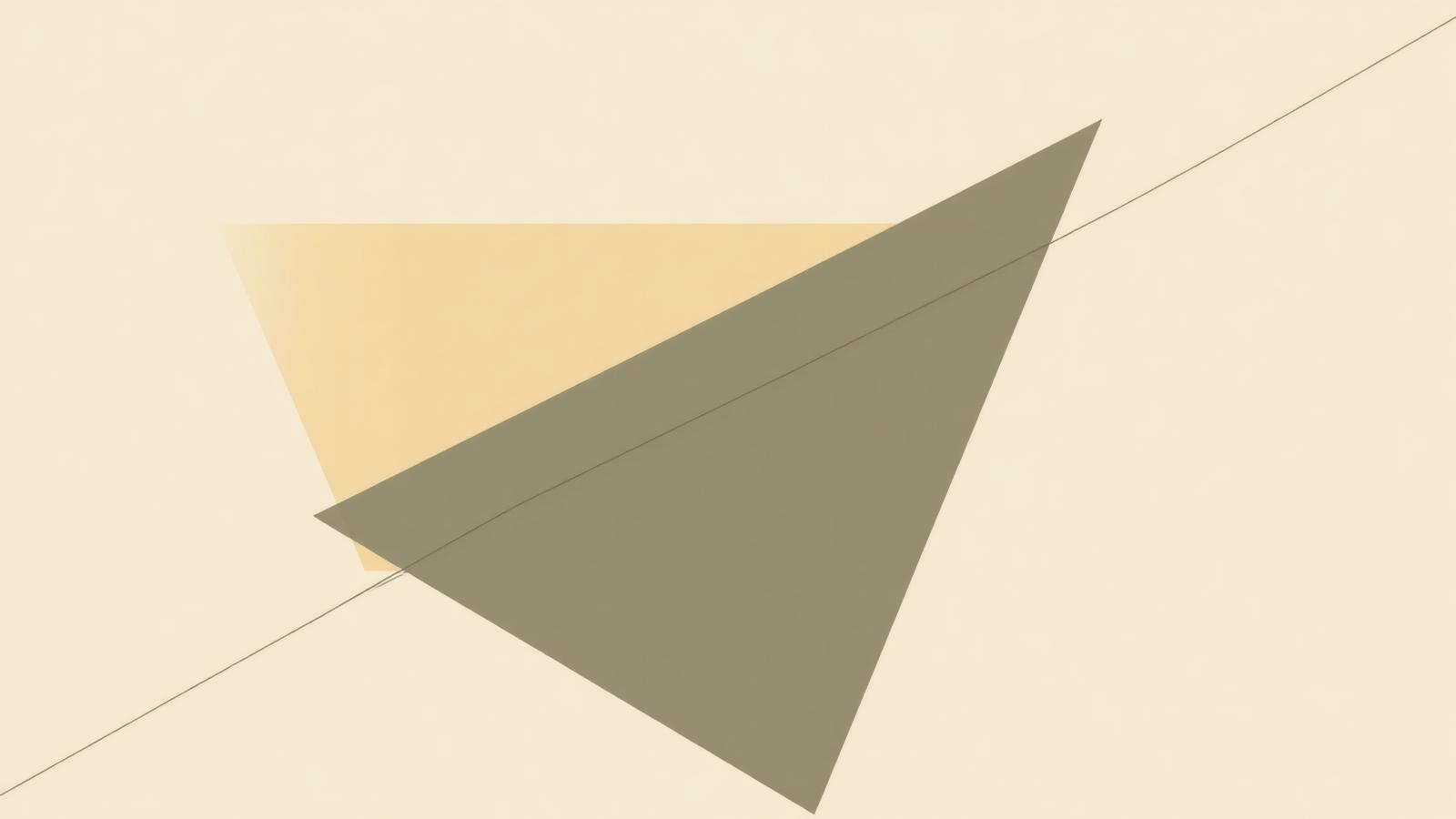 Two overlapping translucent geometric planes on a warm beige background